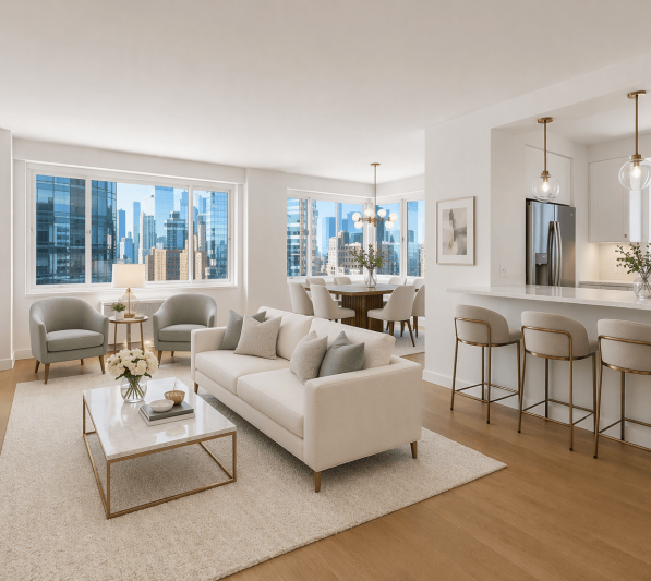 rendered living room