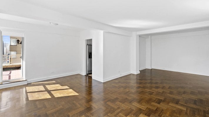 a living room in a high end NYC apartment 