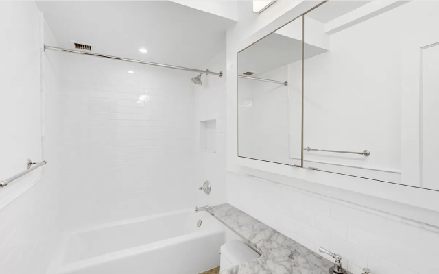 renovated bathroom  upper east side luxury rental apartment prewar classic
