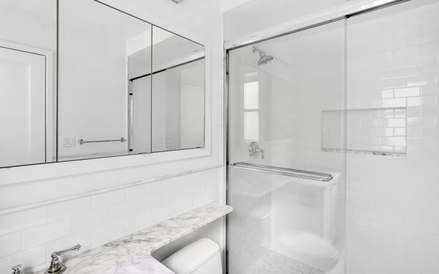 renovated bathroom  upper east side luxury rental apartment prewar classic