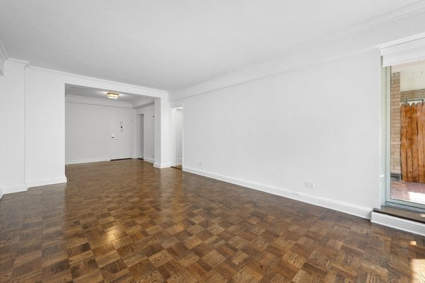 Expansive Living Room Private Balcony Murray Hill