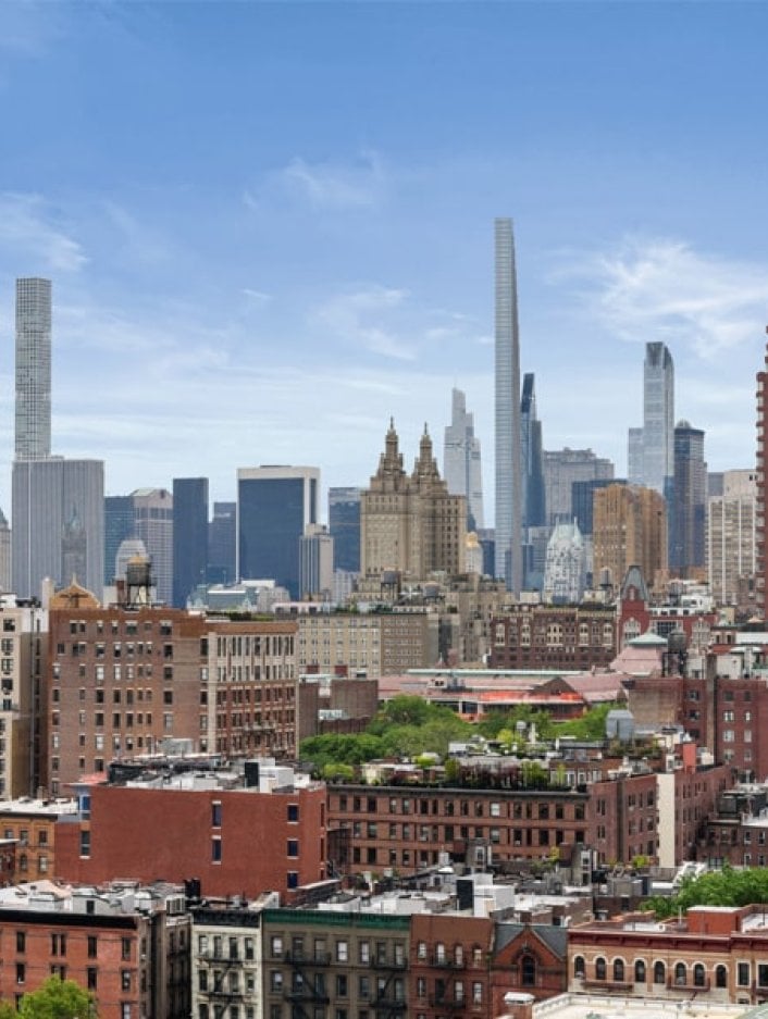 View of Rudin on the city skyline